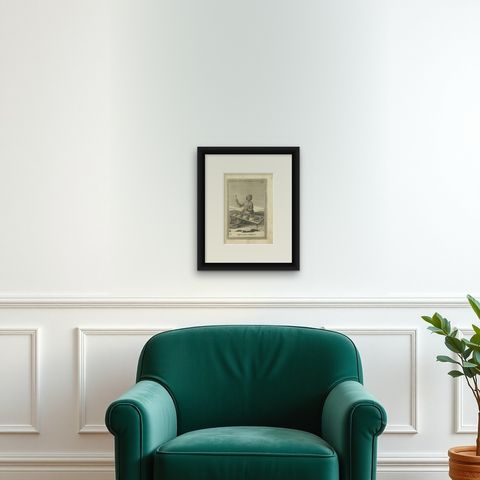 Antique Print of Musical Instruments in Banten by Bonanni '1725', shown framed on a wall, true to size