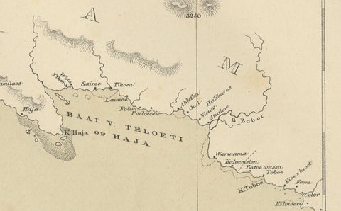 Antique Map of Riouw, Lingga Archipelago, Singapore, Banda by Dornseiffen, 1884, close-up 6