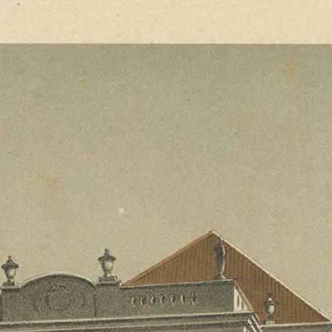 Antique Print of a Residence in Batavia by M.T.H. Perelaer, 1888, close-up 1