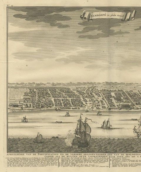 Antique Map of Samboepo by Valentijn, 1726, view 3