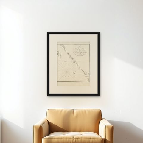 Antique Map of Sumatra by Tardieu, 1811, shown framed on a wall, true to size