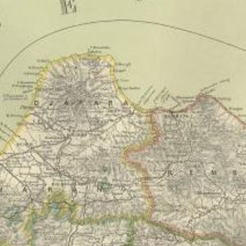 Antique Map of Central Java Depicting The Karimun Islands, Indonesia, 1900, close-up 2
