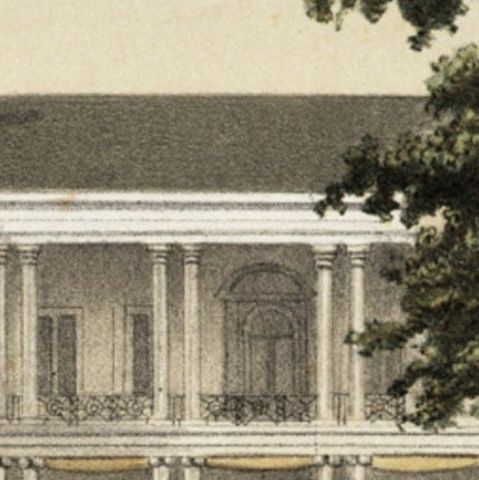 Antique Print of Hotel Du Pavillon, Java, Indonesia, 1888, close-up 3