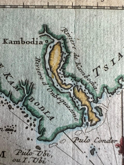 Original Map of the East Indies Including Sumatra, Java, Borneo & Malaysia, 1755, view 9