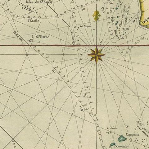 Antique Map of the Malacca and Bangka Strait by De Mannevillette '1775', close-up 2