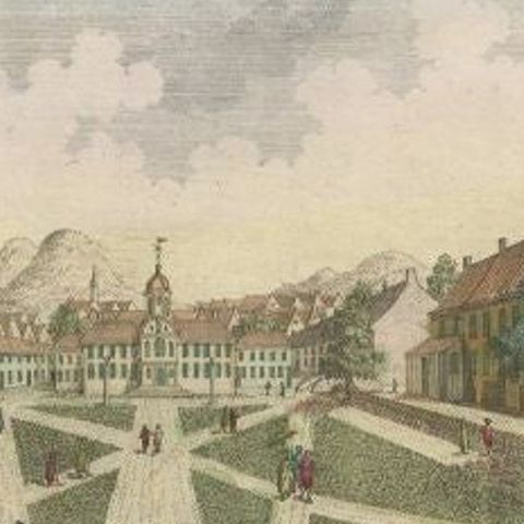 Antique Print of the Town Hall of Batavia or Jakarta in Todays Indonesia, 1770, close-up 1