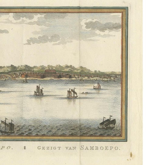 Antique Print of Samboupo ‘Sulawesi, Indonesia’ by J. van Schley, 1750, view 4