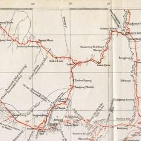 Antique Map of the Main Roads of Palembang by Stemler, c.1875, close-up 1