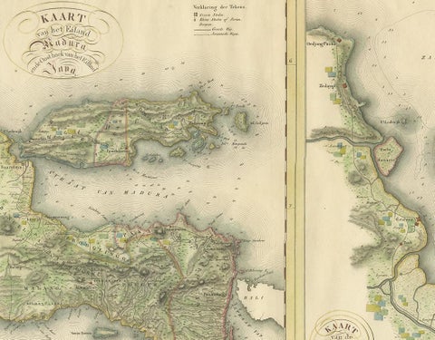 Antique Map of Madura and Surabaya by Van den Bosch, '1818', view 3