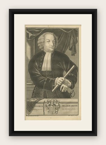 Portrait of Hendrick Zwaardecroon Governor-General of the Dutch East Indies 1726, shown framed