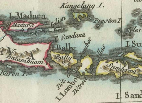 1797 Tardieu Map of Southeast Asia: The Malay Archipelago and Beyond, close-up 1