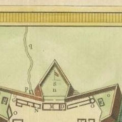 Antique Print of Fort Rotterdam in Makassar 'Ujung Pdang', Sulawesi, Indonesia, close-up 1
