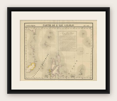 Antique Map of Southern Mindanao, Sulawesi and Gilolo Halmahera, Indonesia, 1827, shown framed