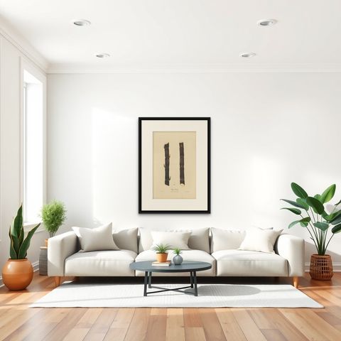 Antique Sugarcane Chromolithograph, Teboe Keong, Java 1892, shown framed in a room, true to size