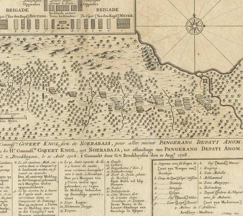 Antique Print of the Expedition of Govert Knol from Surabaya to Pangerang, 1750, view 4
