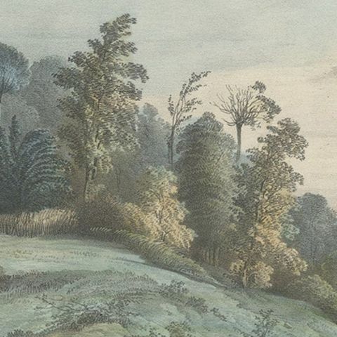 Antique Print of Batu Meja in the Moluccas, Indonesia, c.1845, close-up 3