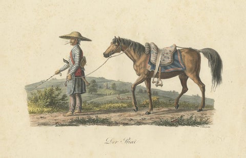 Antique Print of a Civil Servant from Java by Hurter 'circa 1830', view 3