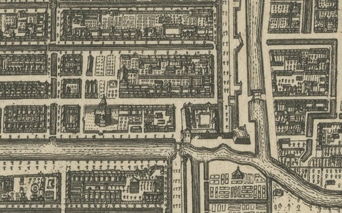 Antique Print of Batavia, Capital of the Dutch East Indies, Van der Aa, ca.1725, close-up 4