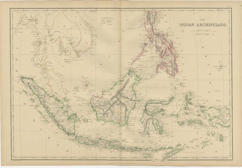 Antique Map of the East Indies by W. G. Blackie, 1859, view 4