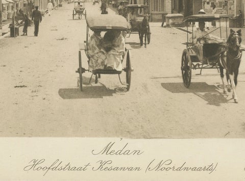 Kesawan Street, Medan, Rare c.1910 Photograph by C.J. Kleingrothe, Indonesia, close-up 3