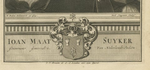 Portrait of Ioan Maat Suyker: Governor-General of the Dutch East Indies, 1724, close-up 2
