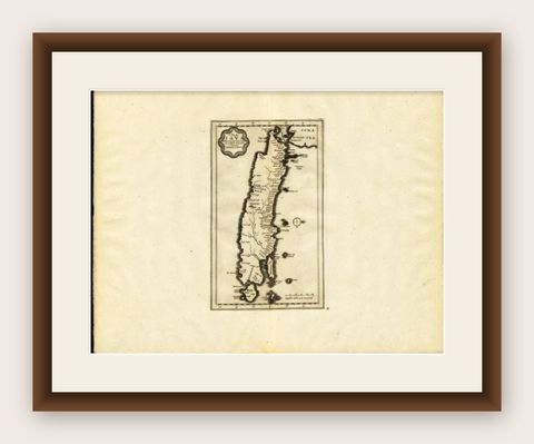 Antique Map of the Island of Java by Van Der Aa, 1725, shown framed