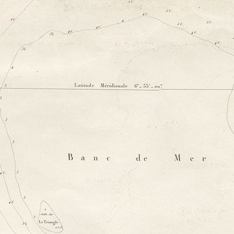 Detailed Map of the Madura Strait, between Java & Madura Island, Indonesia, 1825, close-up 2