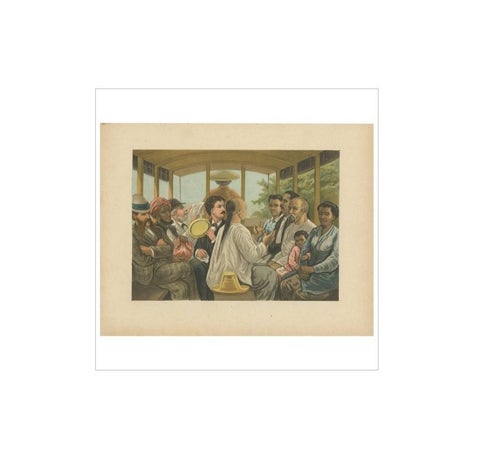 Antique Print of a Carriage Ride in Batavia 'Indonesia' by M.T.H. Perelaer, 1888, view 4