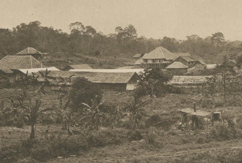 Petroleum Fields with Gas Flares, Aceh, C.J. Kleingrothe Photo c.1910, close-up 5
