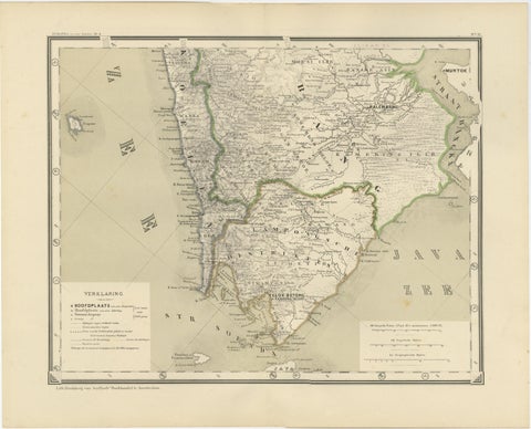 An Impressive Four-Sheet Map Set of Sumatra from the Dutch East Indies, 1884, view 5