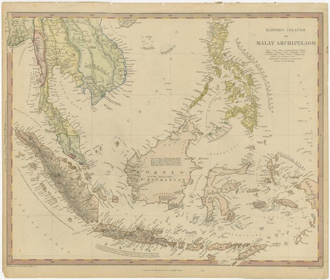 Original Antique Map of the Dutch East Indies, Nowadays Indonesia, ca.1840, view 2