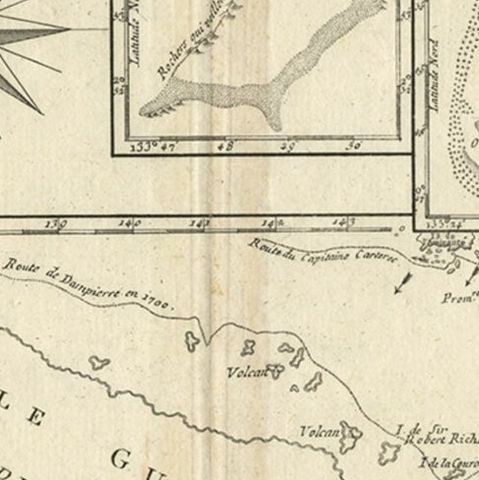 Antique Detailed Map of Papua New Guinea and the Regions to the West, ca.1780, close-up 3