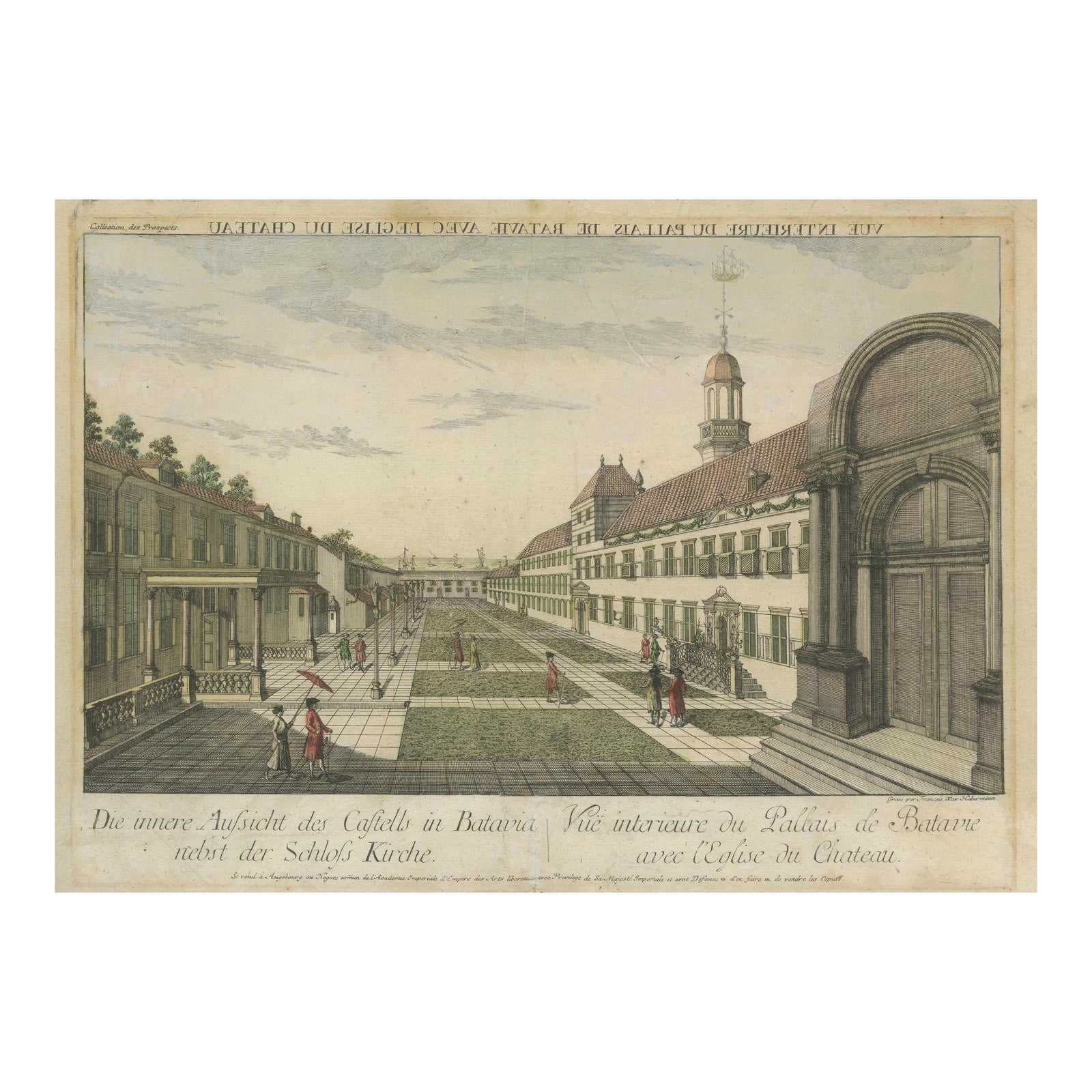 Batavia Castle Church Courtyard, Vue d’Optique, Indonesia c.1770