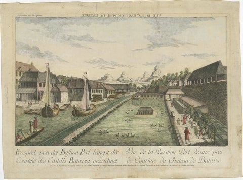 Batavia Bastion Perl, Antique Optical Print of Indonesia, c.1770, view 2