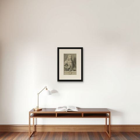 Cornelis Speelman: Commanding Governor-General of the VOC, Dutch East Indies, shown framed on a wall, true to size