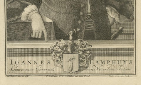 Ioannes Camphuys: Venerable Governor-General of the VOC, Dutch East Indies, 1724, close-up 2