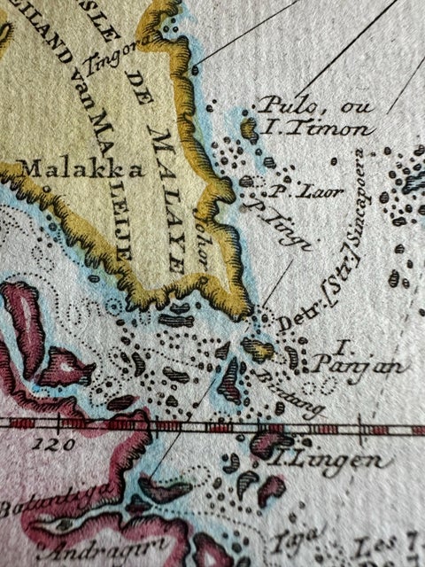 Original Map of the East Indies Including Sumatra, Java, Borneo & Malaysia, 1755, view 6