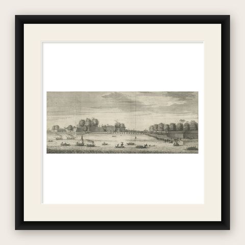 The Castle of Batavia (Jakarta) in the Dutch East Indies (Indonesia), 1726, shown framed