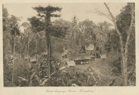 Batak Kampong Village, Sumatra Dutch East Indies, Kleingrothe Photogravure 1900, close-up 4