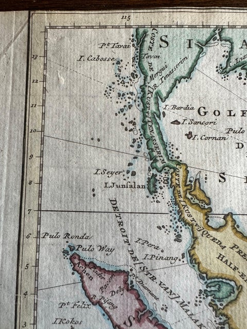 Original Map of the East Indies Including Sumatra, Java, Borneo & Malaysia, 1755, view 10