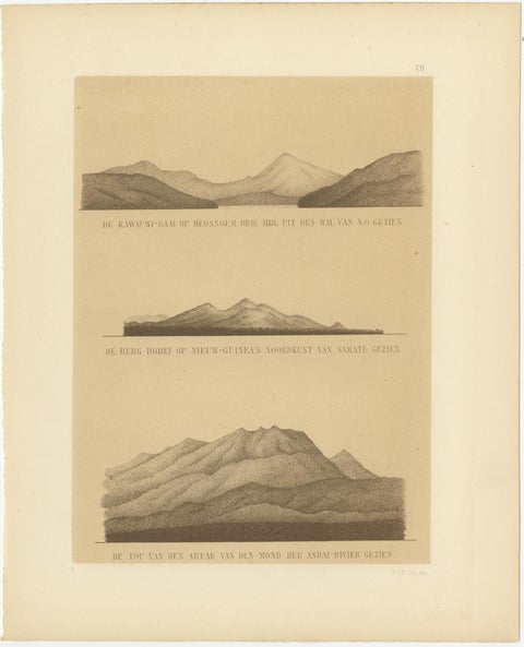 Set of 21 Antique Prints Illustrating the Travels to Cenderawasih Bay, 1875, view 8