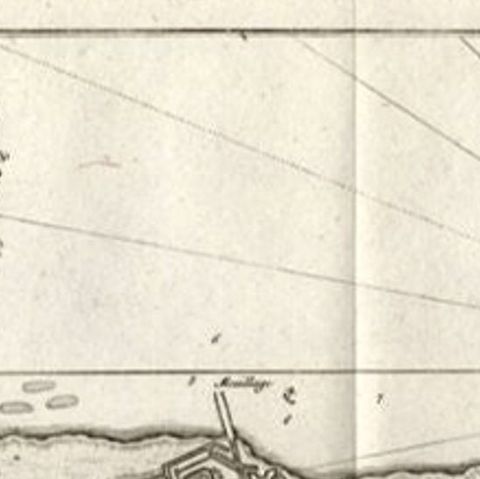 Antique Map of the Region of Batavia by Conrade, 1782, close-up 1