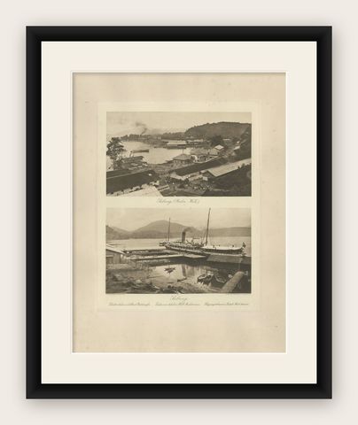 Sabang Port, Pulau Weh, Kleingrothe Dutch East Indies Coaling Photo c.1910, shown framed