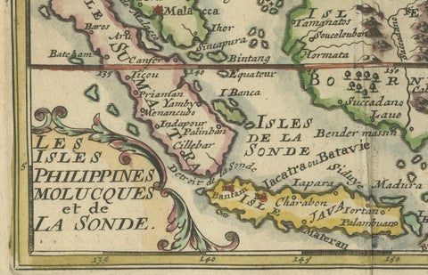 1692 Jacq. Peeters Map: East Indies, Indonesia, Japan, Philippines and Singapore, close-up 1