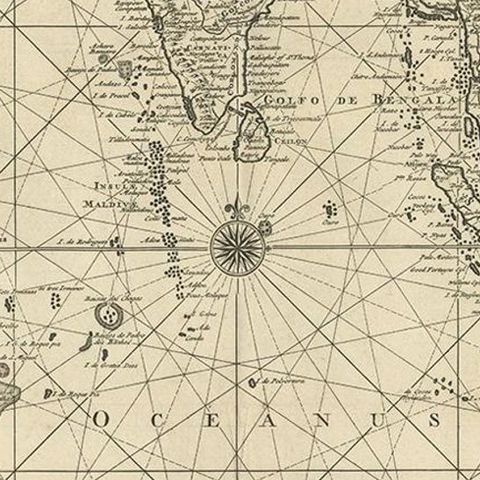 Antique Map of South East Asia, Australia and the Indian Ocean, 1726, close-up 2