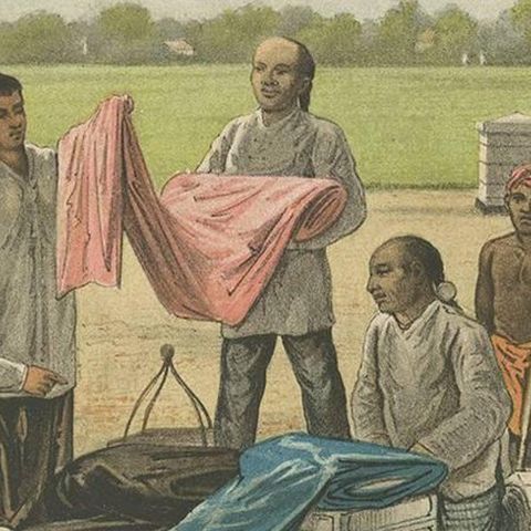 Antique Print of a Scene in Batavia 'Indonesia' by M.T.H. Perelaer, 1888, close-up 2
