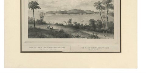 Antique Print of the Roadstead of Riau 'Indonesia' by C.W.M. van de Velde, 1844, view 2