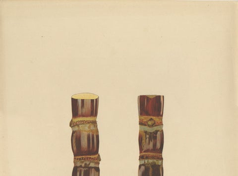 Antique Sugarcane Chromolithograph, Teboe Soerat Banteng, Java 1892, close-up 4