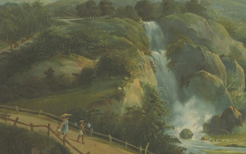 Java Landscapes, Rare Pair of Deluxe Folio Chromolithographs by Salm, 1865-72, close-up 4