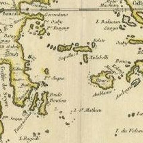 Antique Map of the Maluku Islands by Le Rouge, c.1750, close-up 2